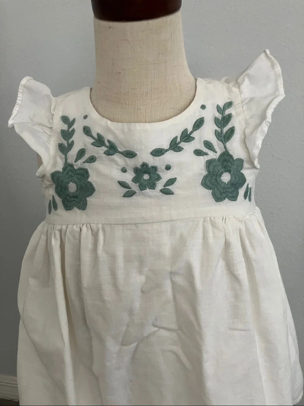 RACHEL ZOE Girls Off White Embroidered Dress Top | 5